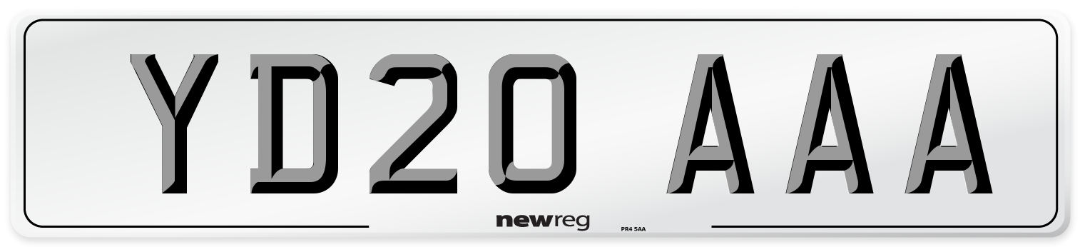YD20 AAA Number Plate from New Reg
